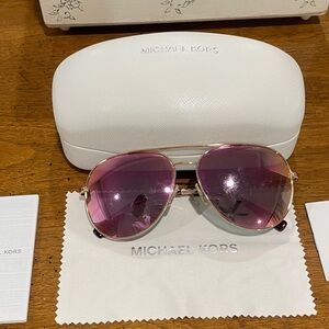 Michael Kors Rose-Tinted Aviator Sunglasses 5009 Rodinara